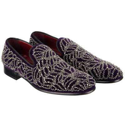 Crystals and Studs Loafer MILANO Purple