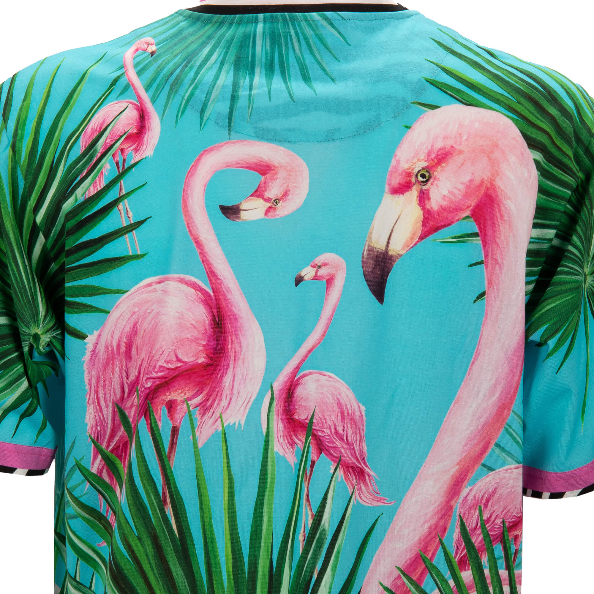 Dolce & Gabbana DJ Khaled Oversize T-Shirt with Flamingo Zebra Print ...