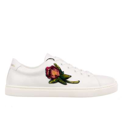 AMORE Rose Patch Embroidery Sneaker LONDON White 38