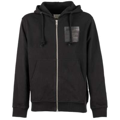 Stereotype Hoodie Jacke mit Logo Schild Schwarz