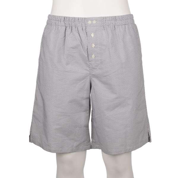 Polka Dot printed Swim shorts / Board shorts with pockets and built-in-brief by DOLCE & GABBANA Beachwear