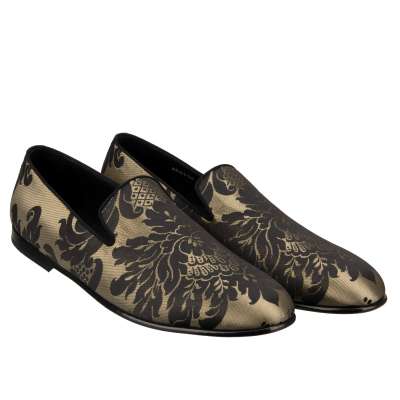 Baroque Jacquard Loafer AMALFI Gold Black