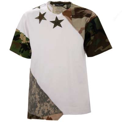 DG Logo Camouflage Star Oversized Cotton T-Shirt 46 48 S M