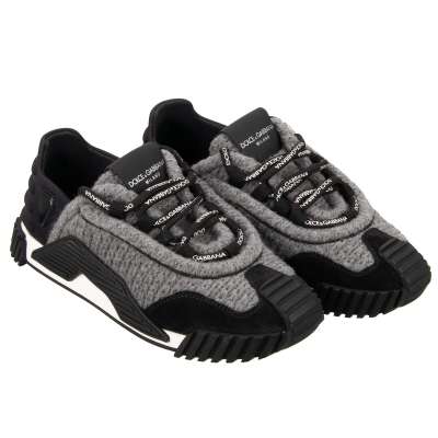 DG Logo Wool Low Top Sneaker Shoes NS1 Gray Black