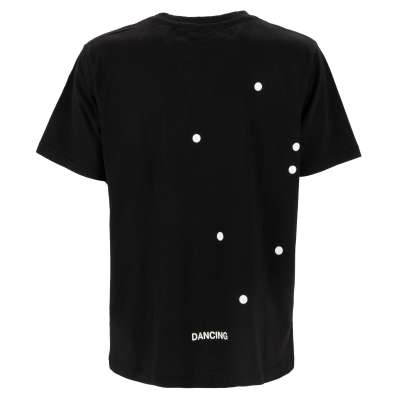 Virgil Abloh Elevator Music Up Down Printed Cotton T-Shirt Black L