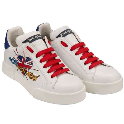 DG Logo Loves London Low-Top Sneaker PORTOFINO White Red