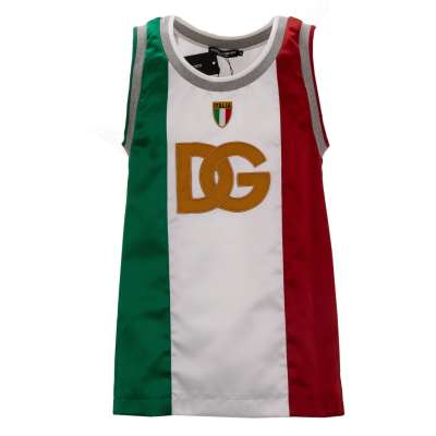 Italien Flagge DG Logo Patch Tank Top Grün Weiß Rot