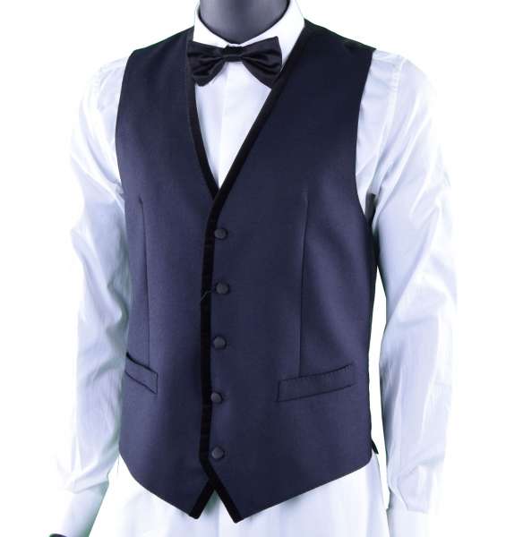 Vest with Contrast Stripes by DOLCE & GABBANA Black Line