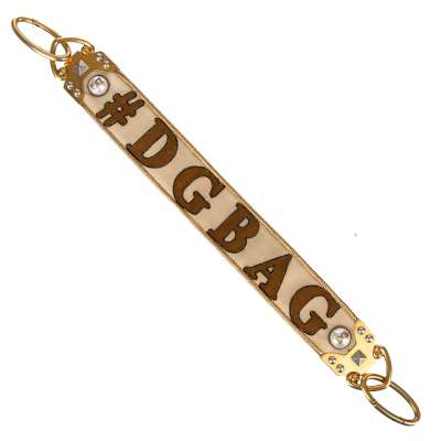 #DGBAG Pearl Velvet Bag Belt Strap Handle Gold