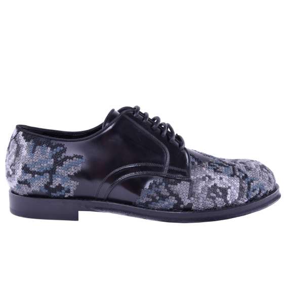 Baroque Style Floral Embroidered Derby Shoes by DOLCE & GABBANA 