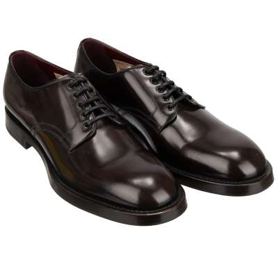 Classic Leather Lace Derby Shoes MICHELANGELO Brown