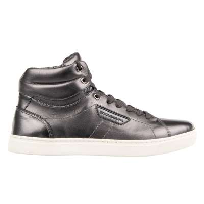 High-Top Sneaker LONDON with DG Logo Plate Silver 39 UK 5 US 6