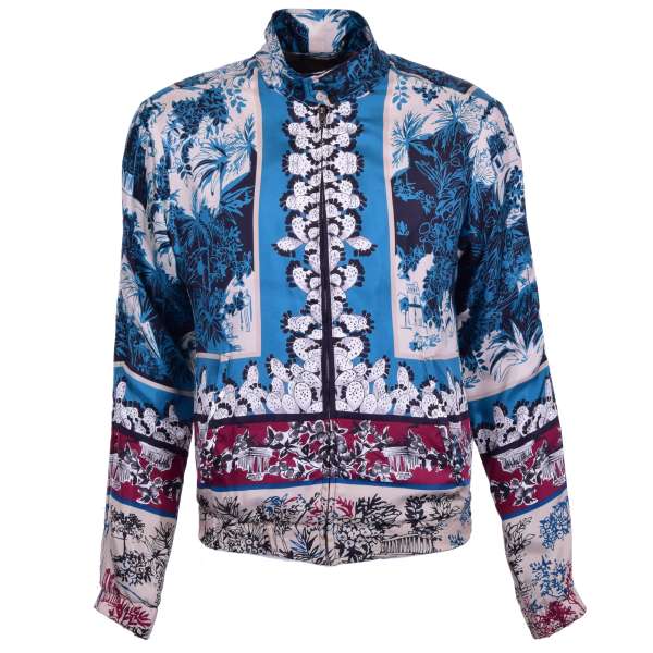 Jacke aus Seide mit Majolika Print von DOLCE & GABBANA