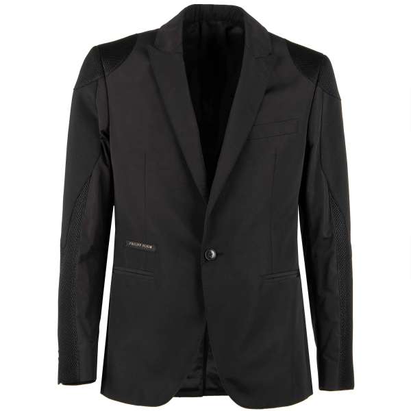 Blazer ASSASSIN with embroidered skull, perforated details and logo in front by PHILIPP PLEIN