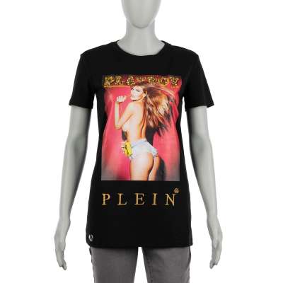 Kristalle T-Shirt Schwarz Gold