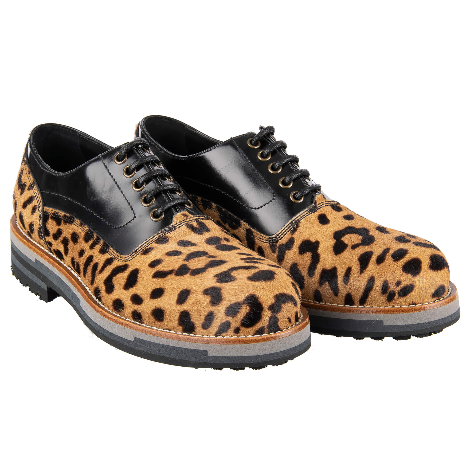 Fur Shoes BAGHERIA Leopard Black