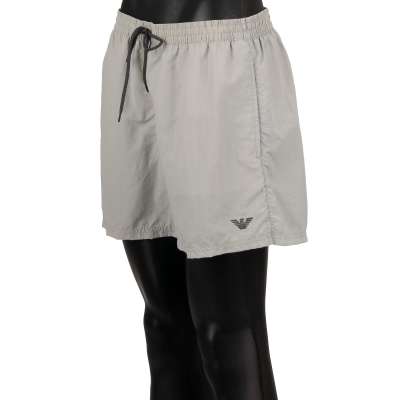Swimwear Swim Shorts with Embroidered Logo Gray 52 L