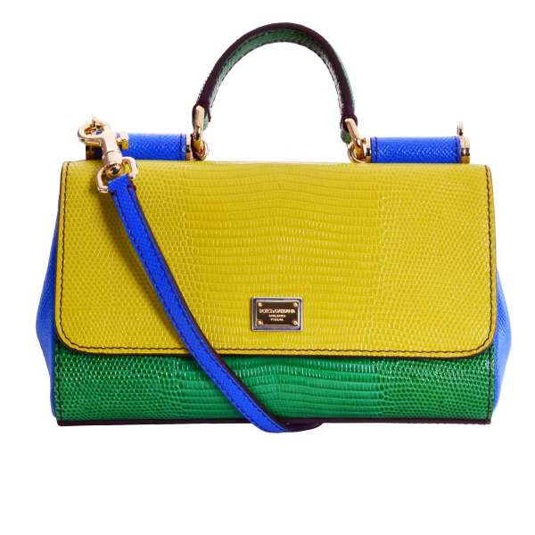 Dolce & Gabbana Leather Bag MISS SICILY Mini Yellow