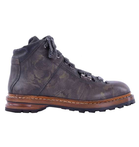 Stiefeletten CORTINA aus bedrucktem Dauphine Kalbsleder von DOLCE & GABBANA Black Label