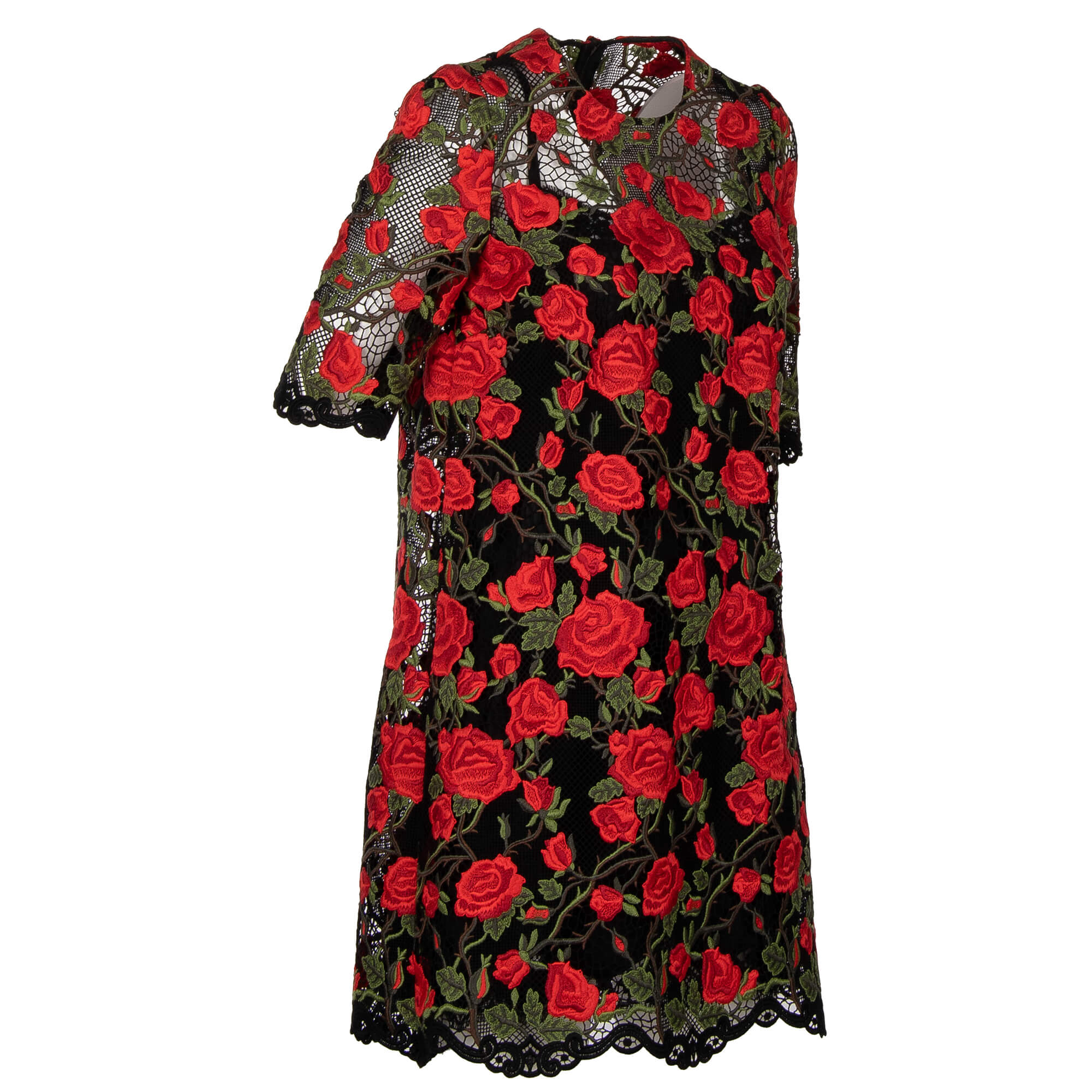 Top 73+ imagen dolce and gabbana red rose dress - Abzlocal.mx
