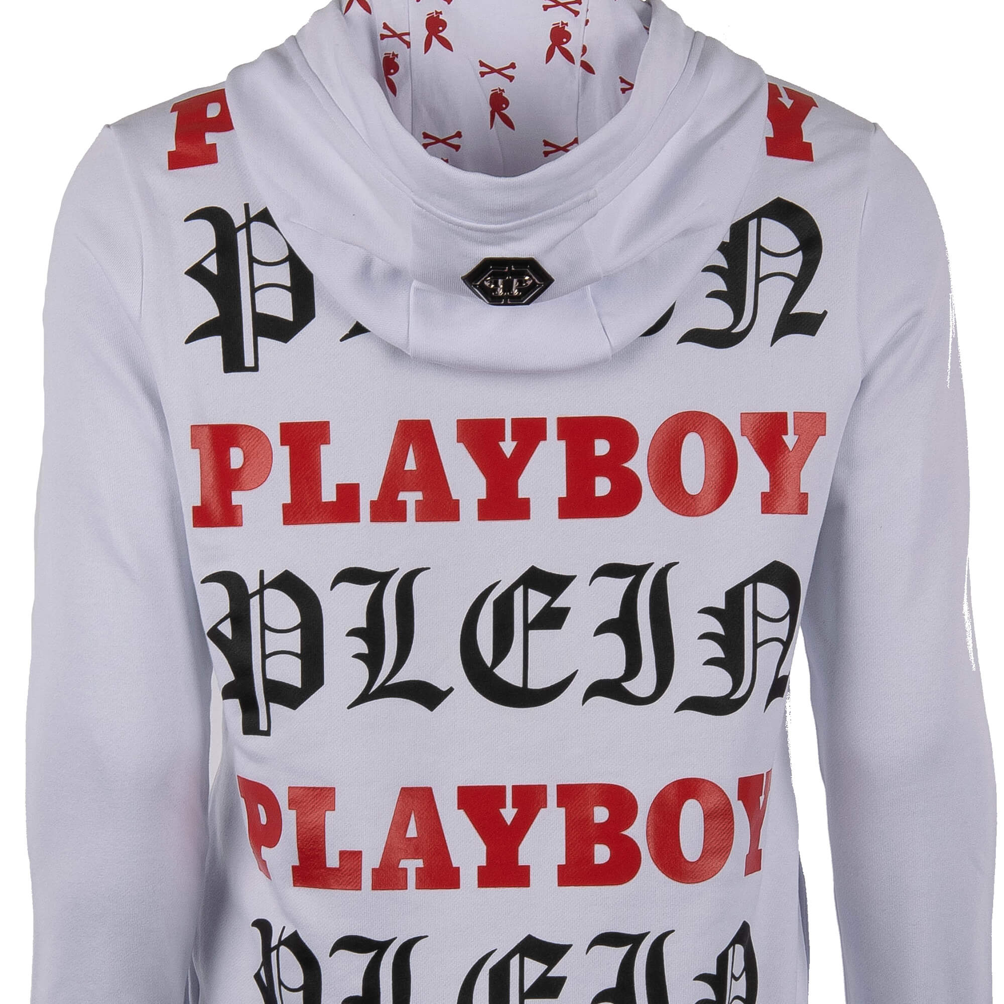 Philipp Plein graphic-print cotton hoodie - White