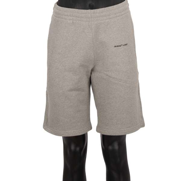 Sweatshorts with Off-White Logo lettering print and pockets by OFF-WHITE c/o Virgil Abloh