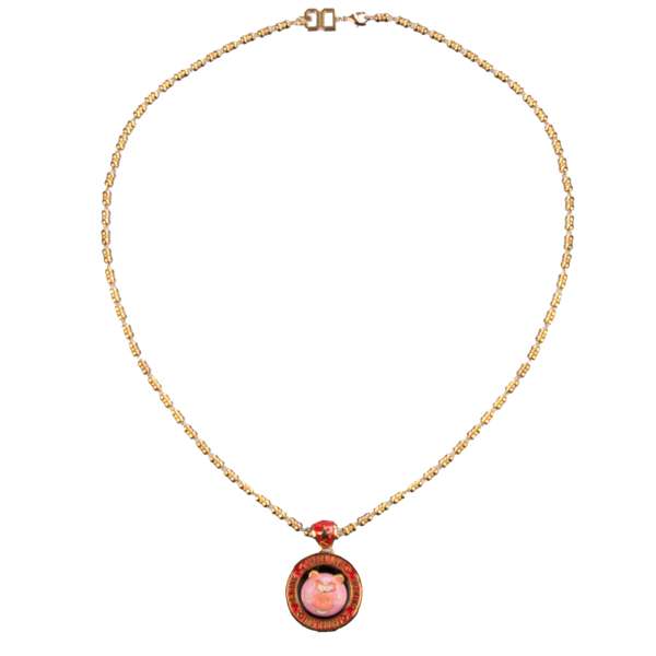 Unisex chain with DG King Pig Choose Love pendant in gold by DOLCE & GABBANA