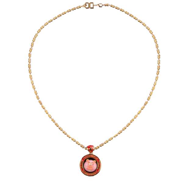 Unisex Kette mit DG King Choose Love Schwein Anhänger in gold von DOLCE & GABBANA 