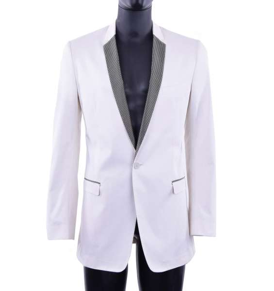 Tuxedo blazer with contrast collar by DOLCE & GABBANA Black Label