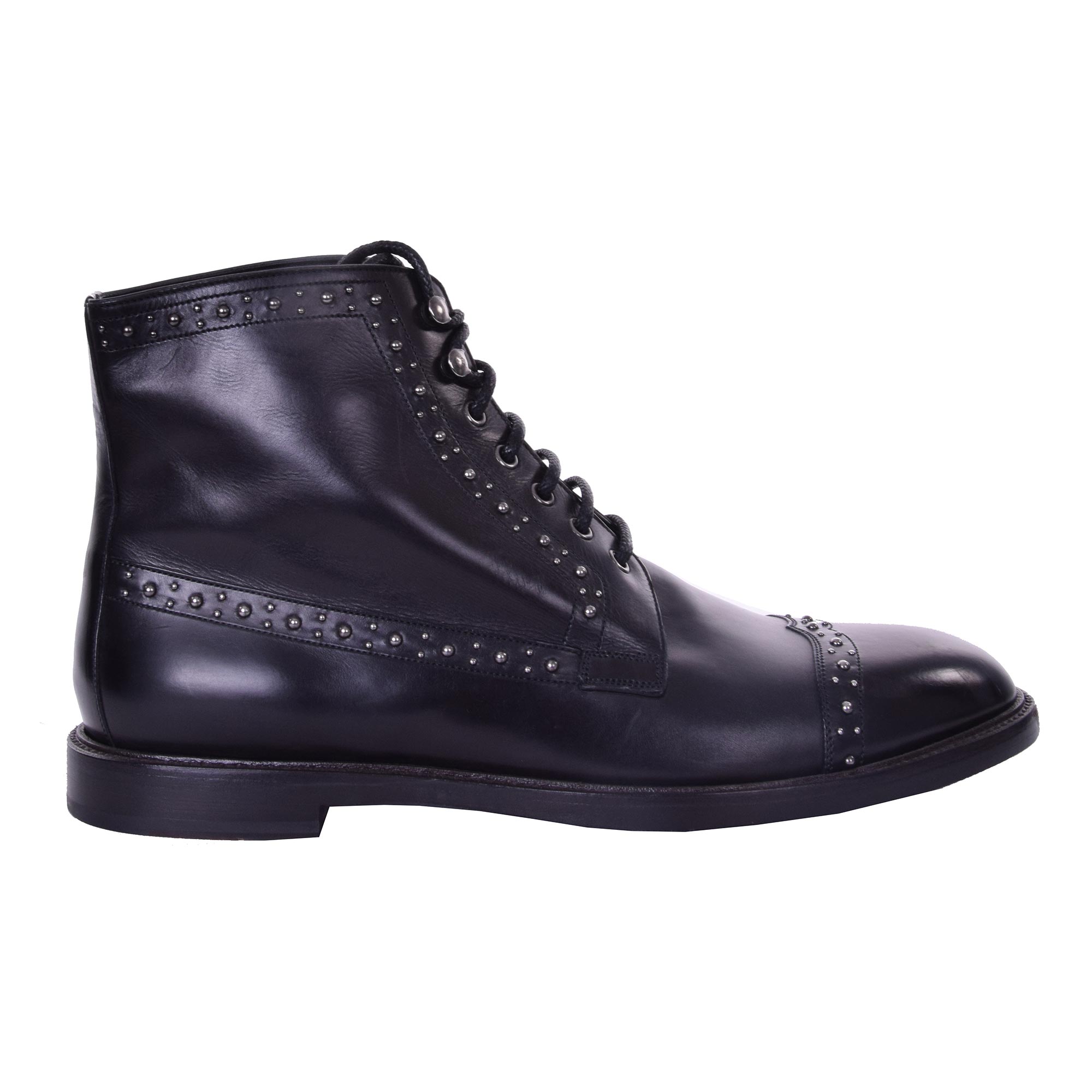 Dolce Gabbana Chelsea Boots with Studs Black FASHION ROOMS
