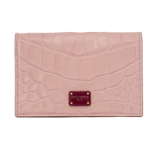 Dolce & Gabbana Dauphine Compact Wallet In Pink