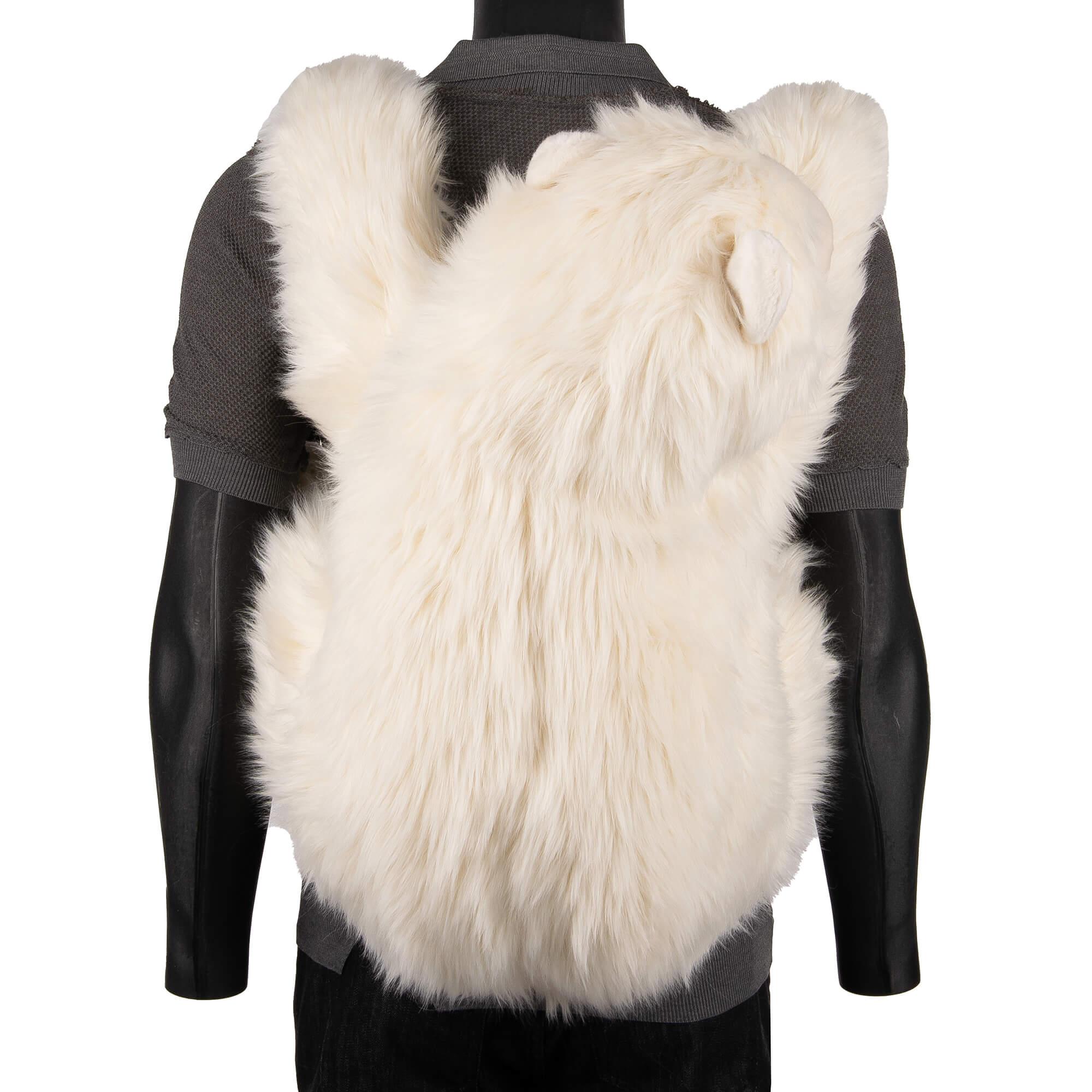 Dolce Gabbana Unisex Faux Fur Plush Toy Polar Bear Backpack Bag
