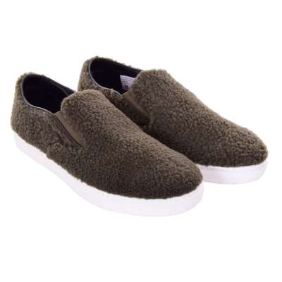 Fell Slip-On Sneaker Schuhe LONDON Khaki Grün 44 US 11