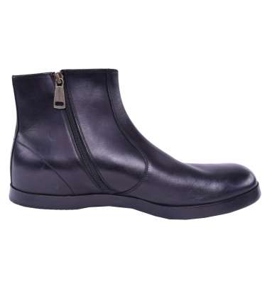 Zip Closure Boots Mat Black