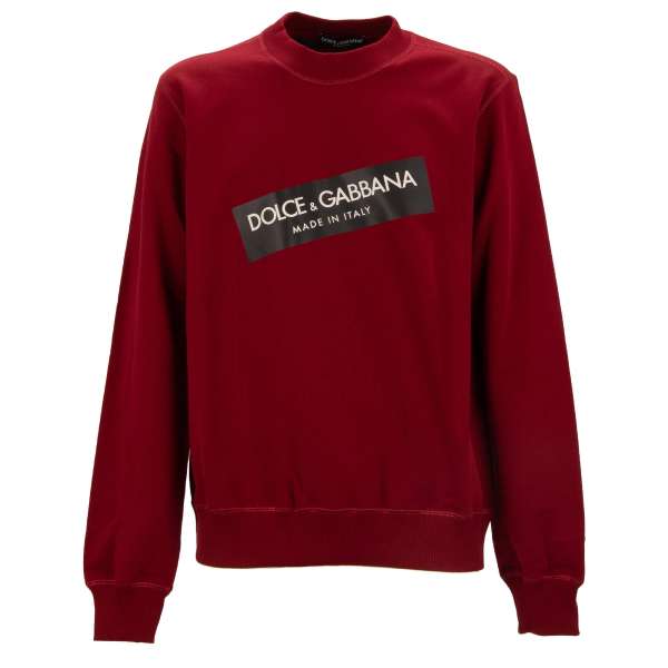 Cotton Sweater with DG Logo patch and knitted details by DOLCE & GABBANA