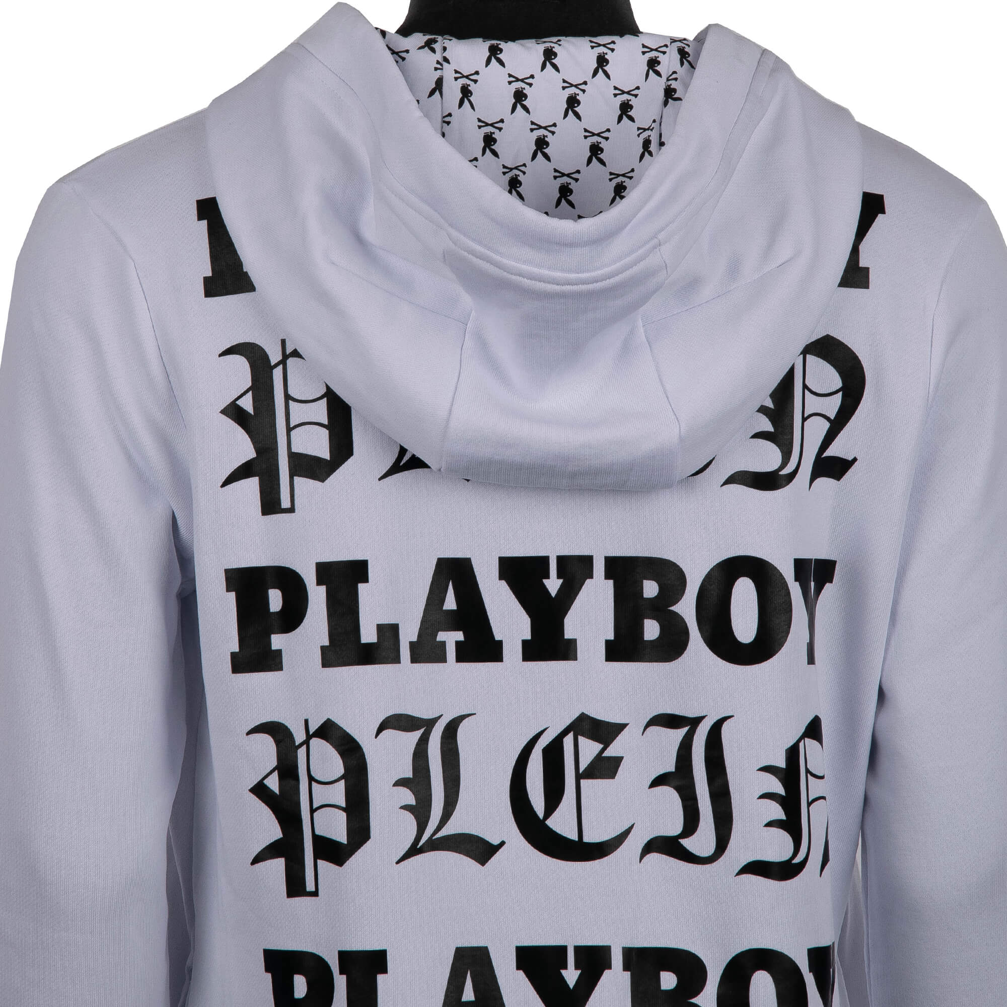 Philipp Plein Lips Cover and Logo Printed Hoodie Sweater White