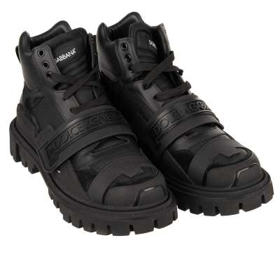 DG Logo Hi Trekking Sneaker Boots Shoes Black 37.5 US 7.5
