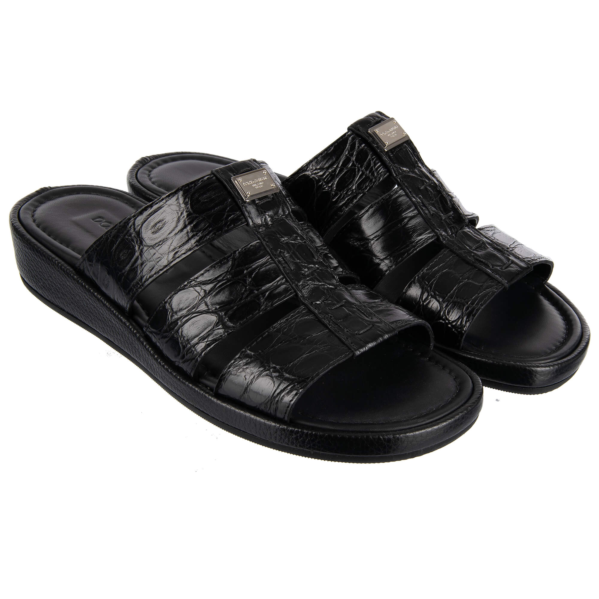 Croc leather clearance sandals