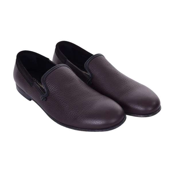 Structured Leather Loafer AMALFI with leather trim by DOLCE & GABBANA Black Label