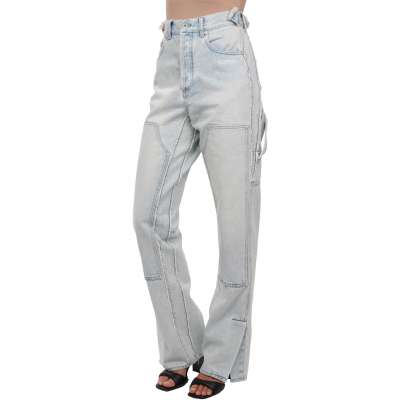 Virgil Abloh Logo Western Style Straight Jeans Blue 28 M