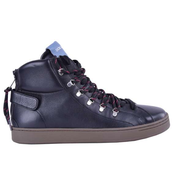 High-Top Sneakers with lace & zip fastening by DOLCE & GABBANA Black Label
