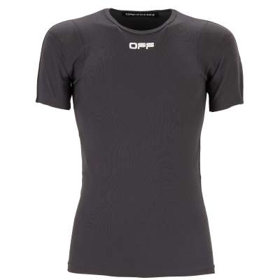 OFF Active Seamless Nylon T-Shirt mit Logo Grau M