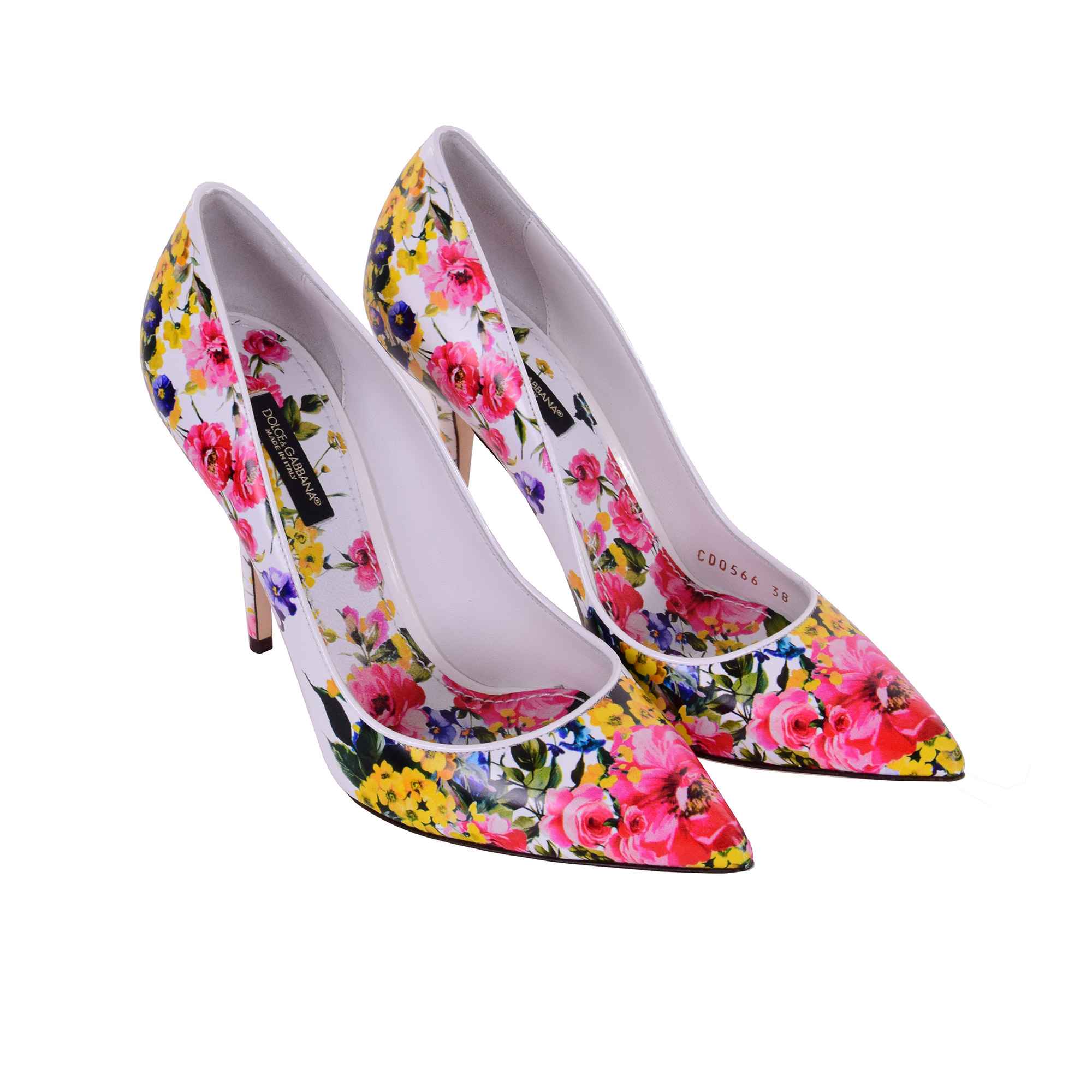 Dolce & Gabbana Floral Printed Stiletto Pumps BELLUCCI White 38 | FASHION ROOMS Dolce & Gabbana Floral Printed Stiletto Pumps BELLUCCI White 38 | FASHION ROOMS