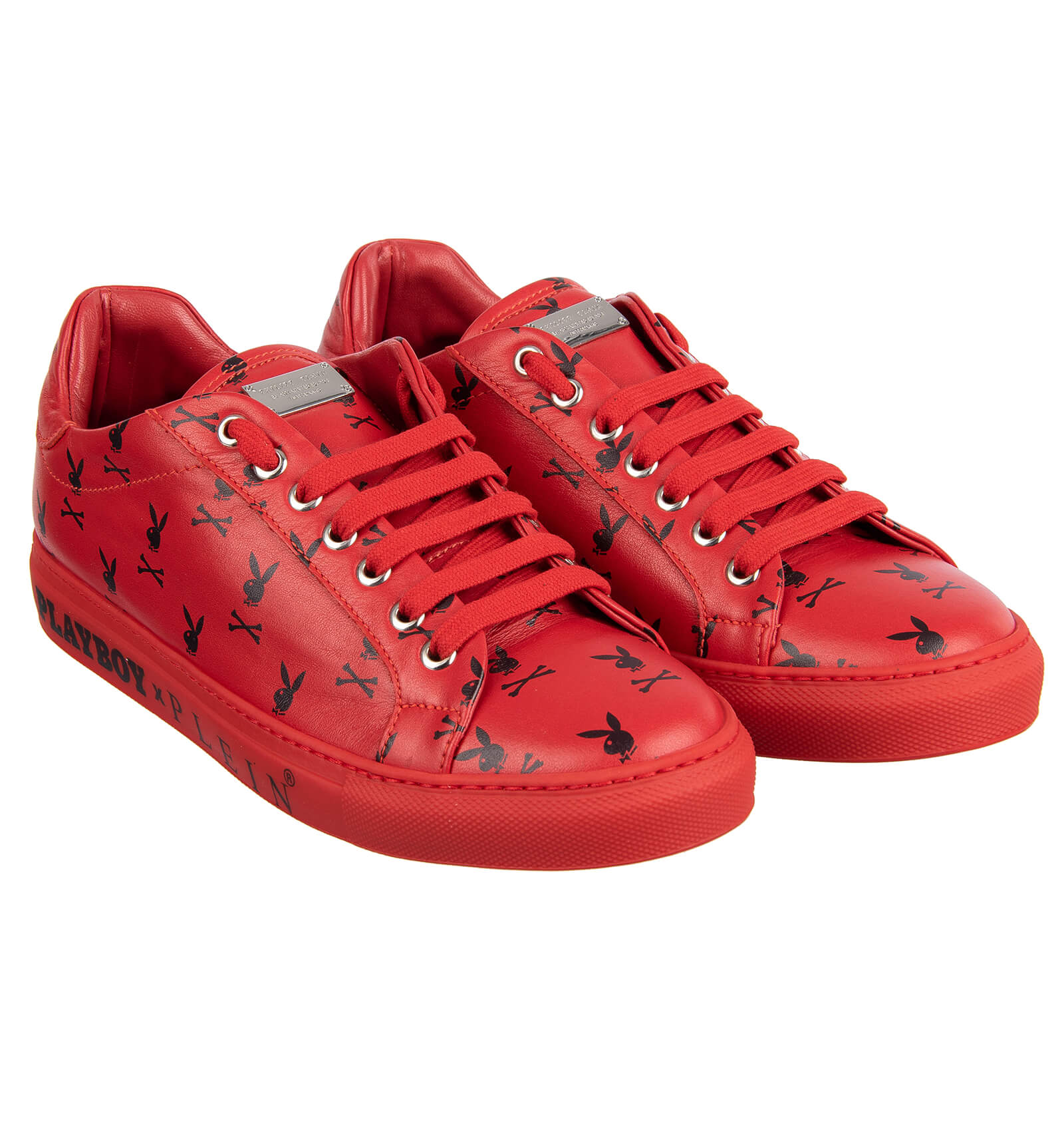 Philipp Plein Low Top Skull Sneaker Red Black FASHION ROOMS