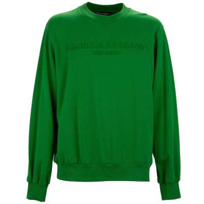 DG Logo Milano Cotton Sweater Sweatshirt Green 54 XL