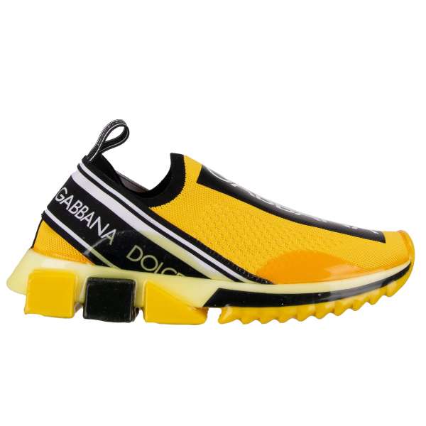 Low Top Sneaker SORRENTO made of stretch fabric with massive rubber sole and logo stripes by DOLCE & GABBANA