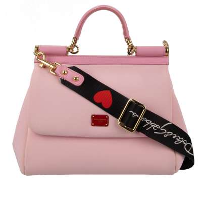 Neopren Tasche Schultertasche SICILY mit Riemen und Logo Pink