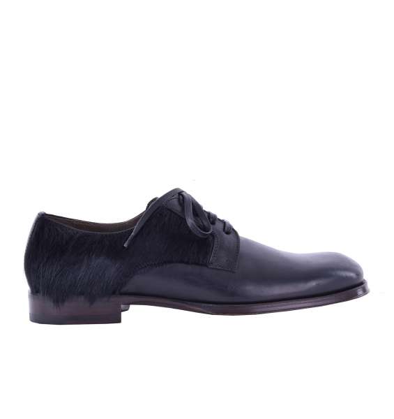 Derby Schuhe SASSARI aus Leder und Pelz von DOLCE & GABBANA Black Label