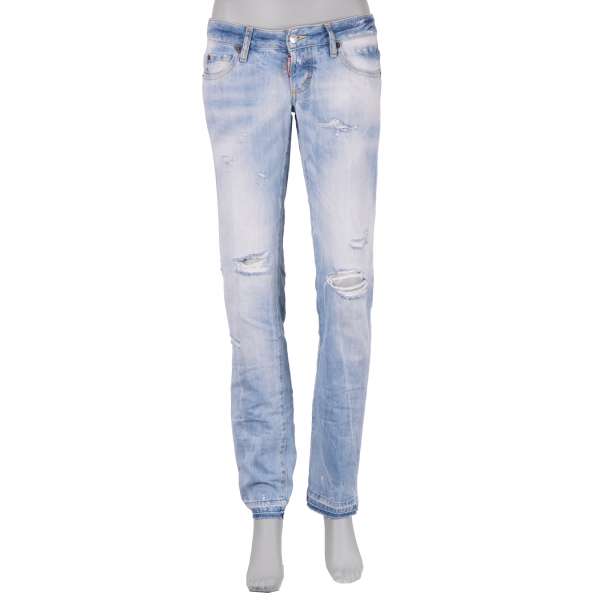 "Slim Jean" Destroyed Jeans in blue by DSQUARED2
