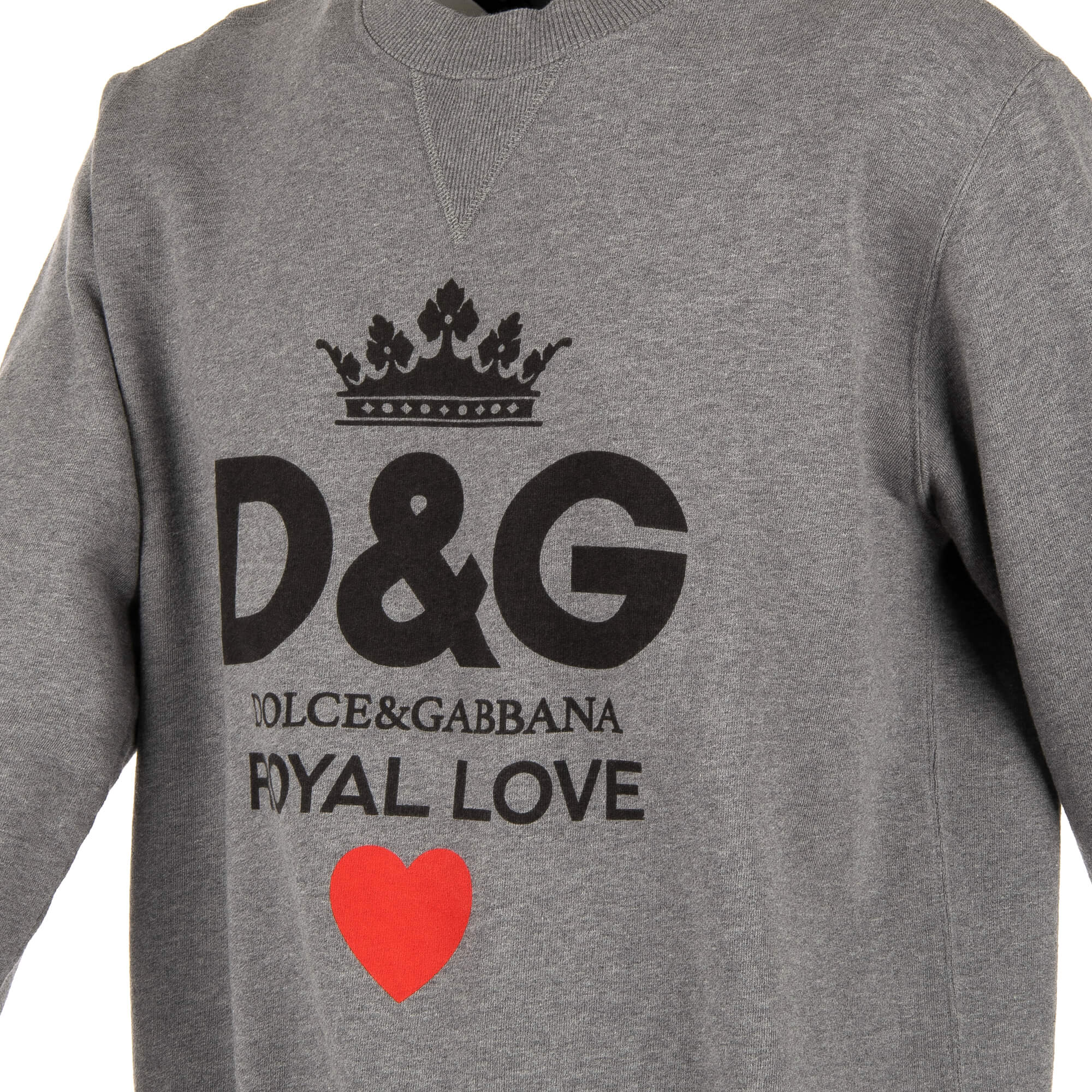 gennemse indsats span Dolce & Gabbana D&G Logo Royal Love Heart Cotton Sweater 52 L | FASHION  ROOMS